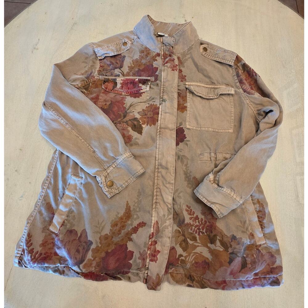 Sundance Floral Utility Jacket - Gray and Pink - Picture 4 of 8